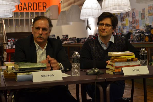 Miguel Miranda e Rui Lage foram dois dos escritores que falaram sobre os os livros que têm na mesinha de cabeceira no primeiro ciclo de conversas esenvolvido pela Livraria Lello.