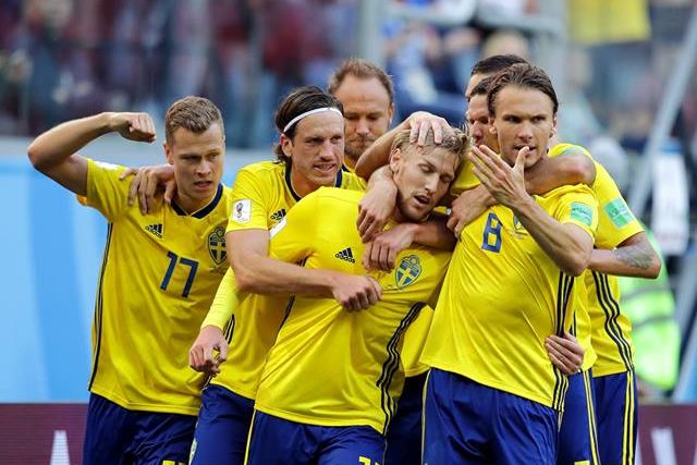 A Suécia afastou a Suíça nos oitavos de final. 