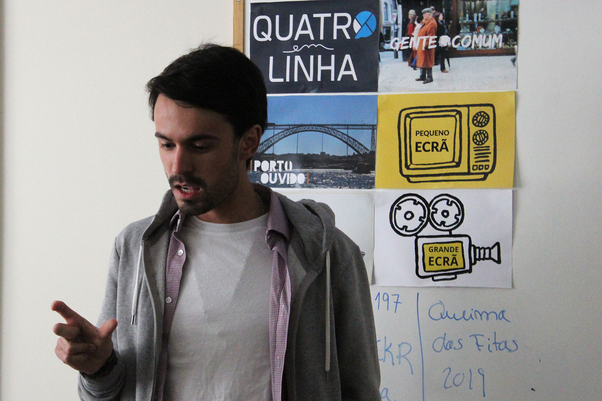 João Porfírio partilhou experiências profissionais com alunos de jornalismo. 