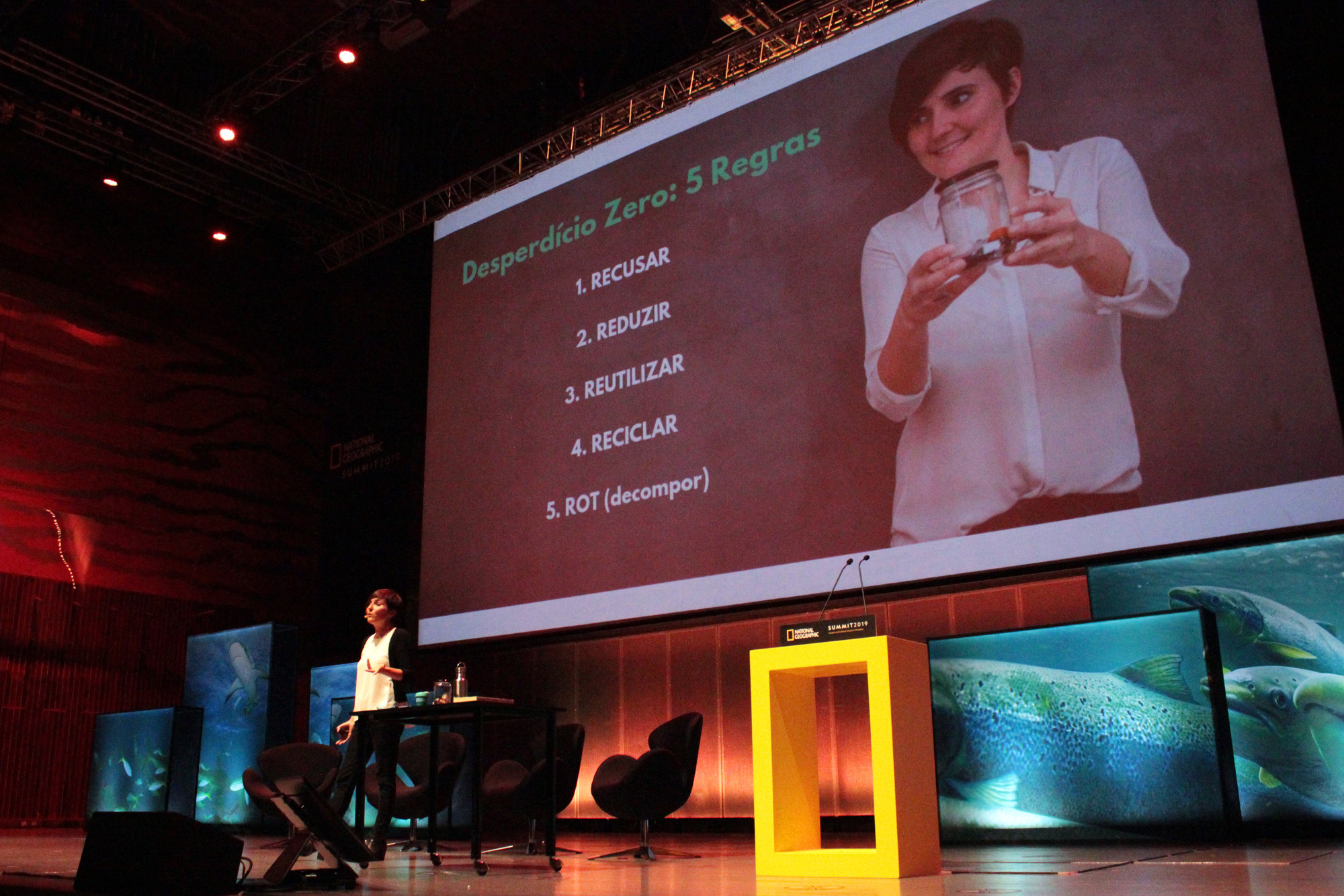 Ana Milhaezs na National Geographic Summit, que decorreu na Casa da Música.